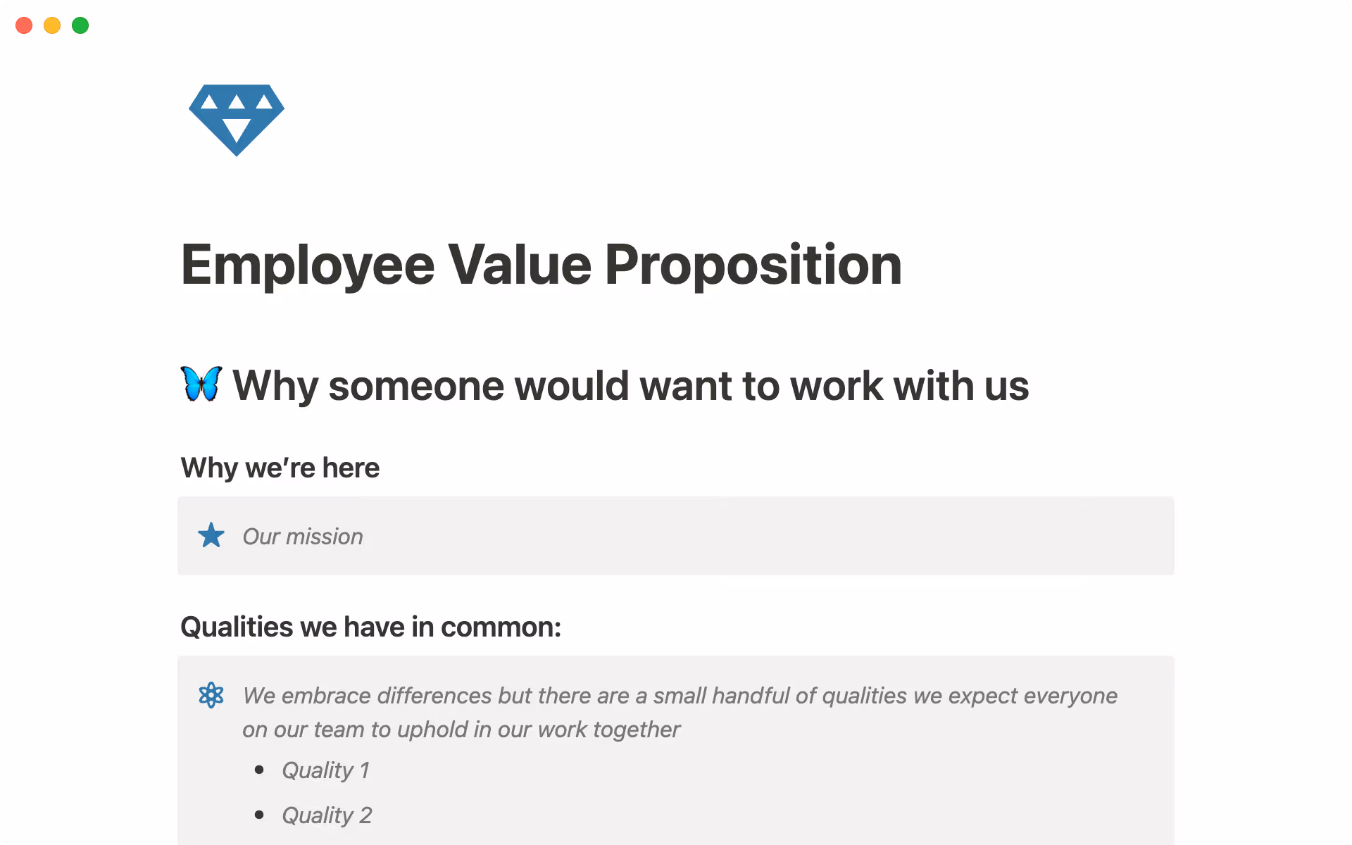 Align on values and benefits to make recruiting more streamlined.