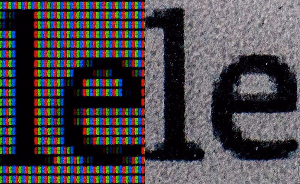 E-ink vs. LCD screens. Image from Flickr.