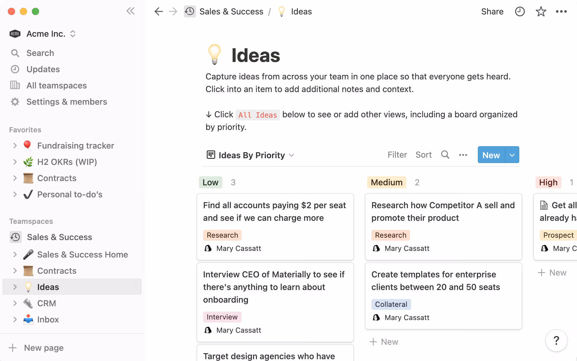 Structure sidebar hero