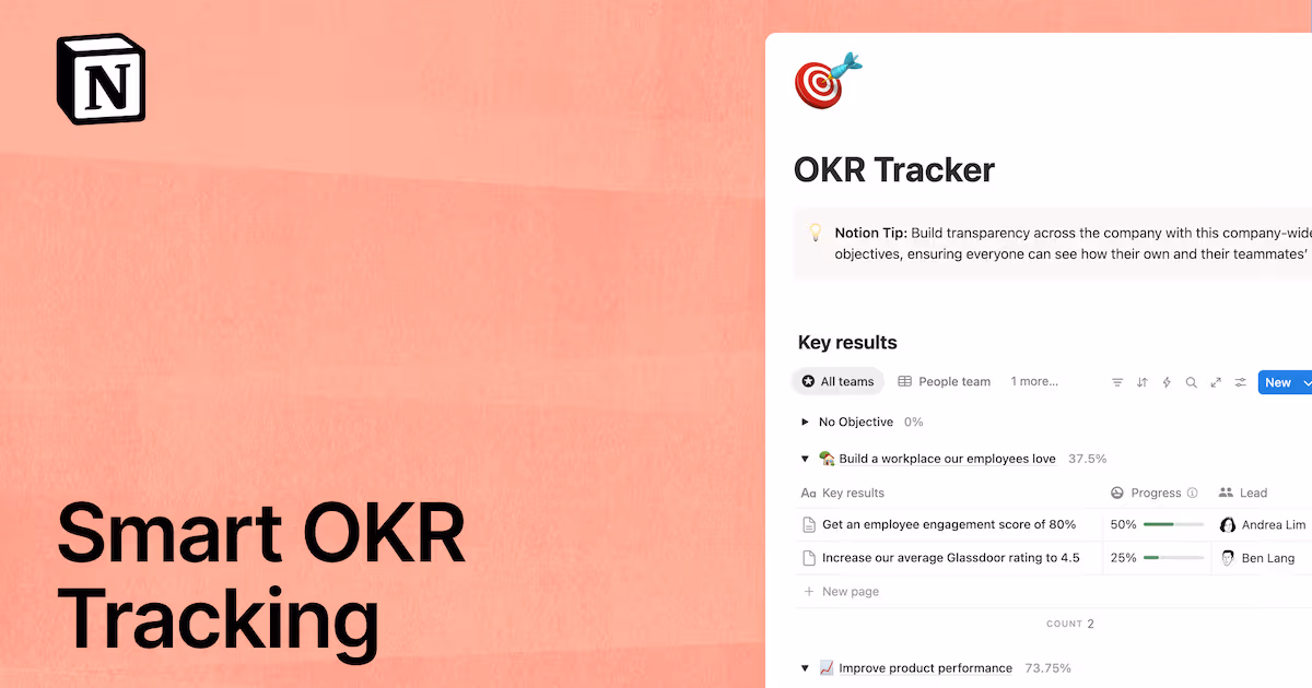 Stop Chasing Updates: Build Smart OKR Tracking in Notion