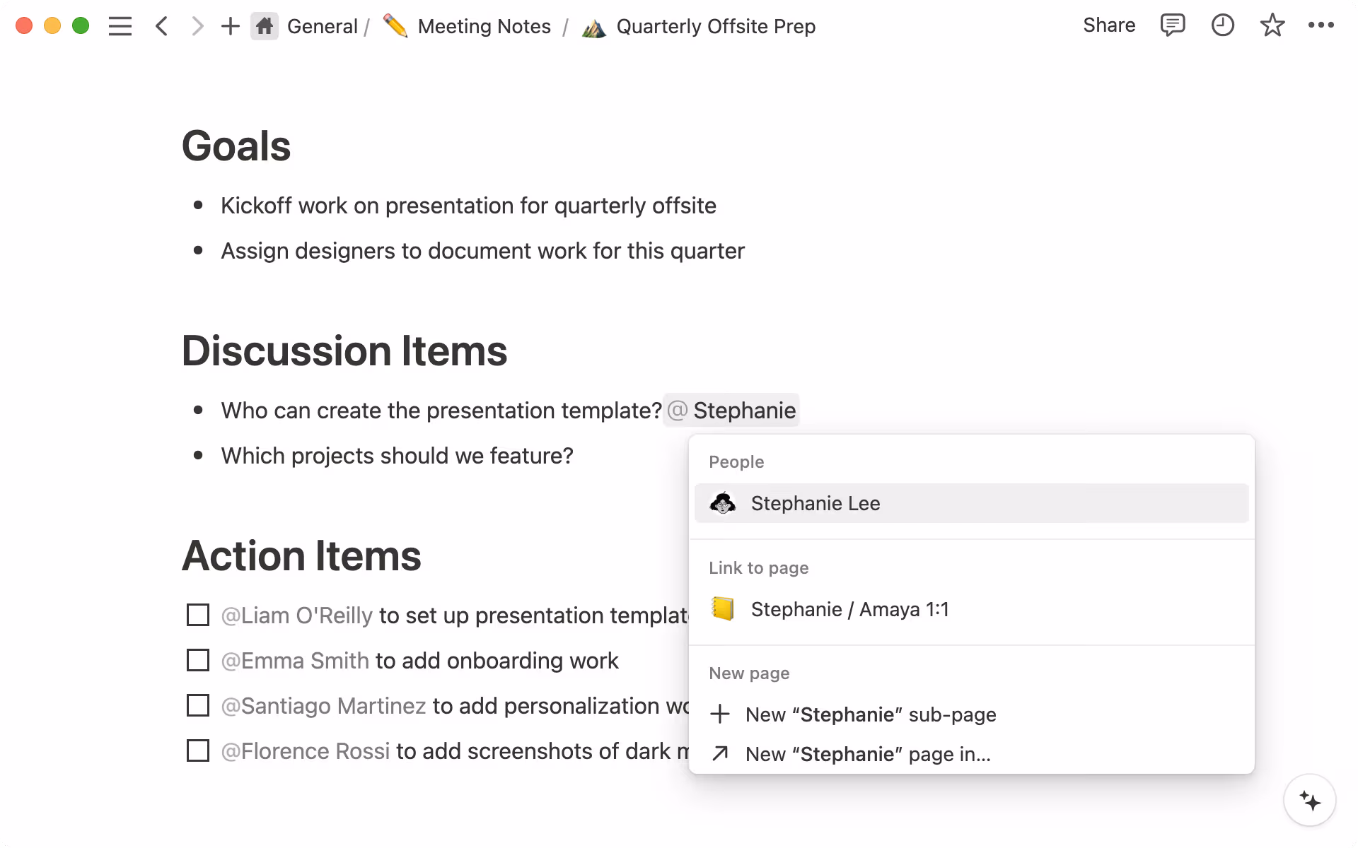 Mentions - mention person