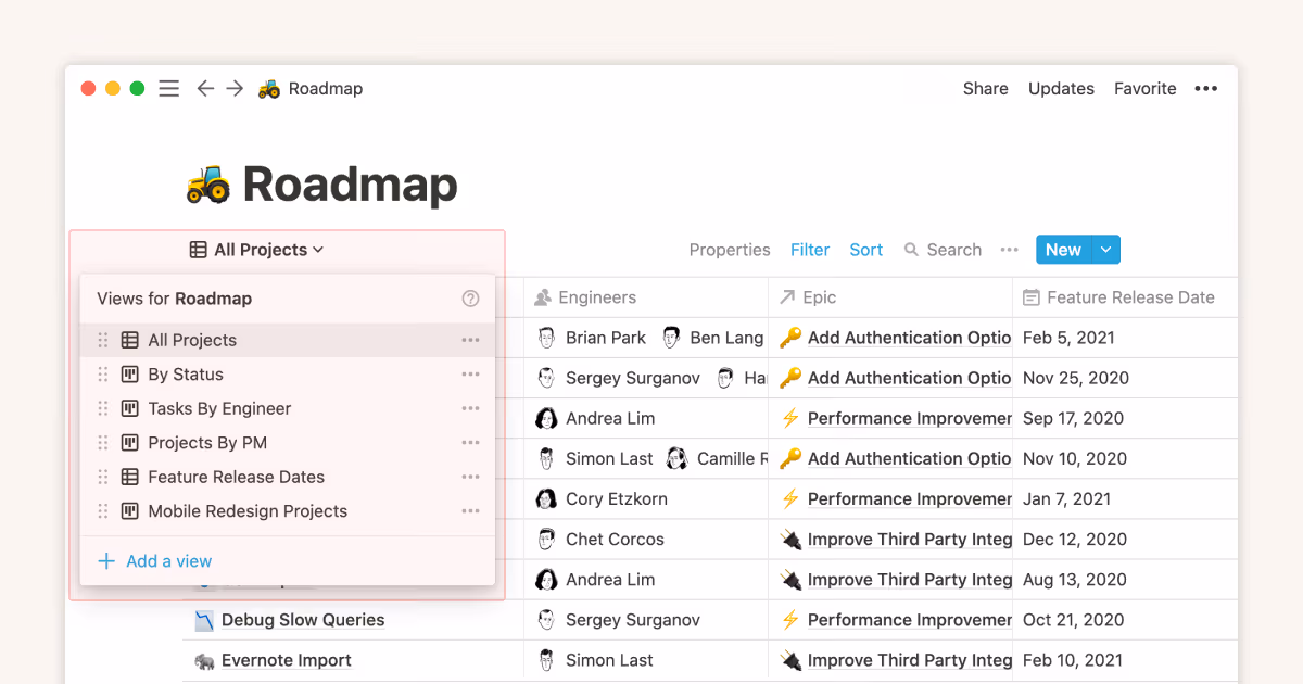 When to use each type of database view