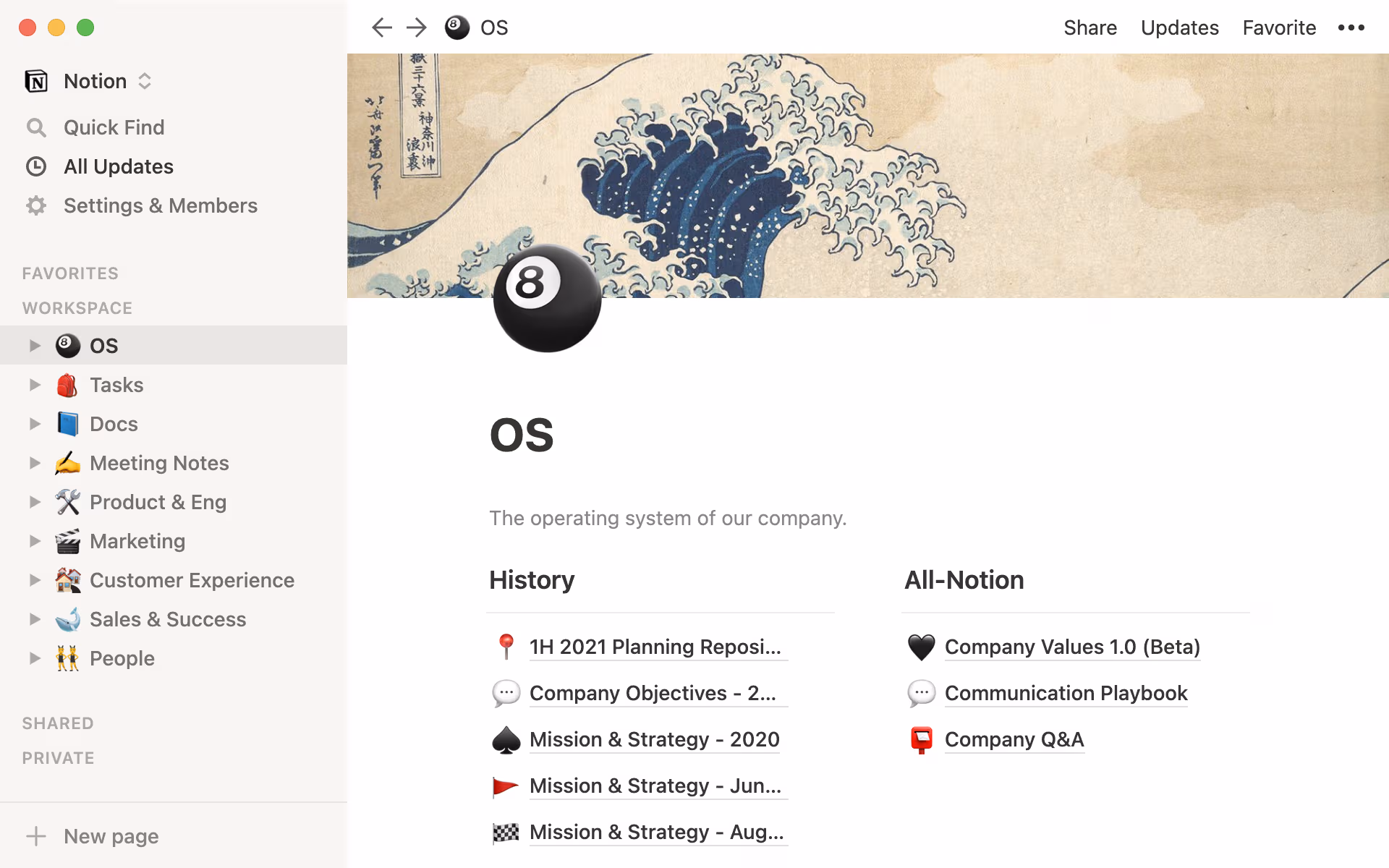 A snapshot of our operating system.