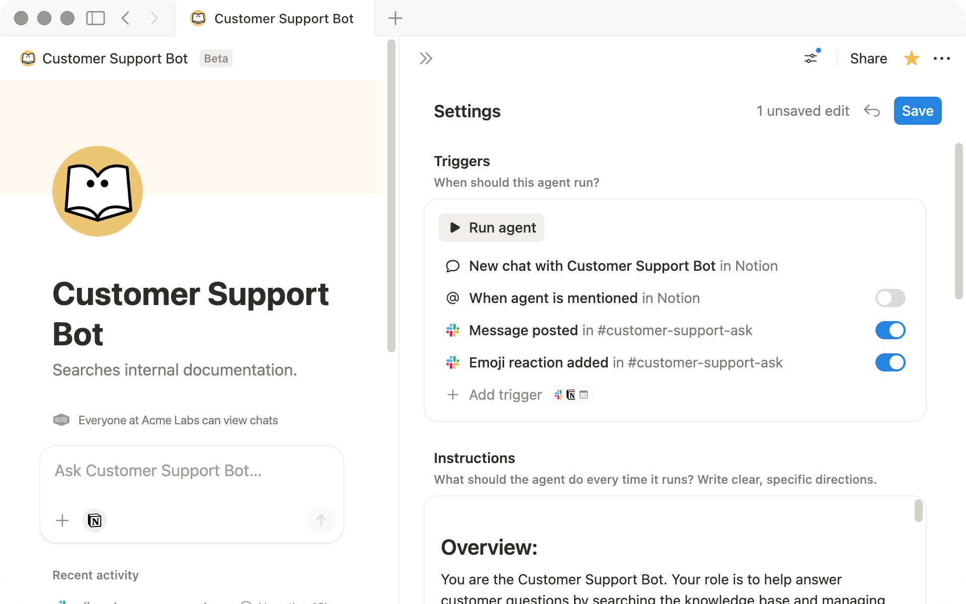 guide: hero screenshot custom agent